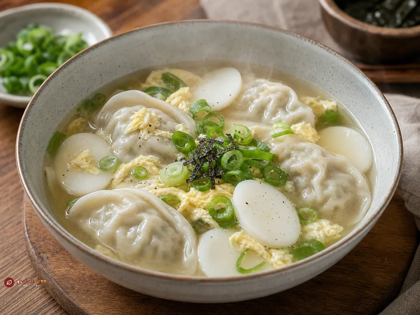 Rice Cake and Dumpling Soup