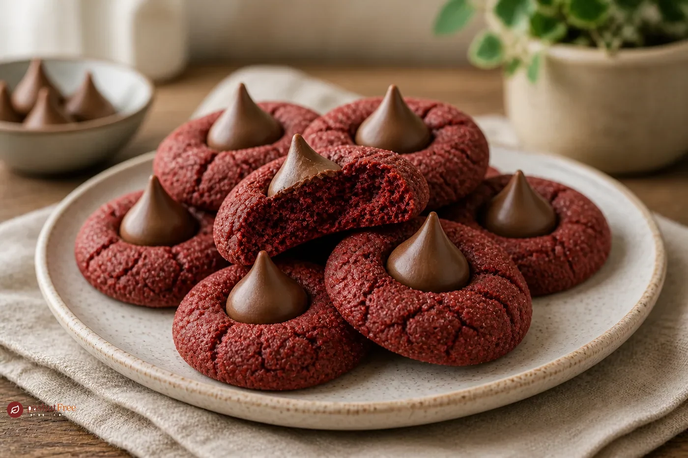 Gluten-Free Red Velvet Kiss Cookies כמנה ביתית מוכנה