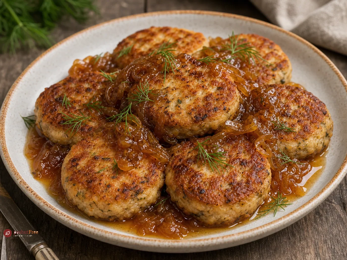 Carp Fish Cakes with Sweet Onion Relish