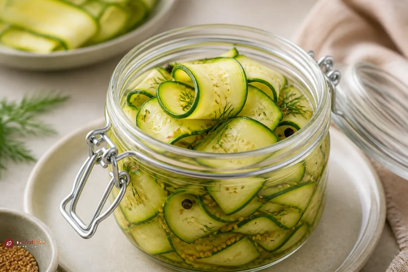Quick Pickled Courgette