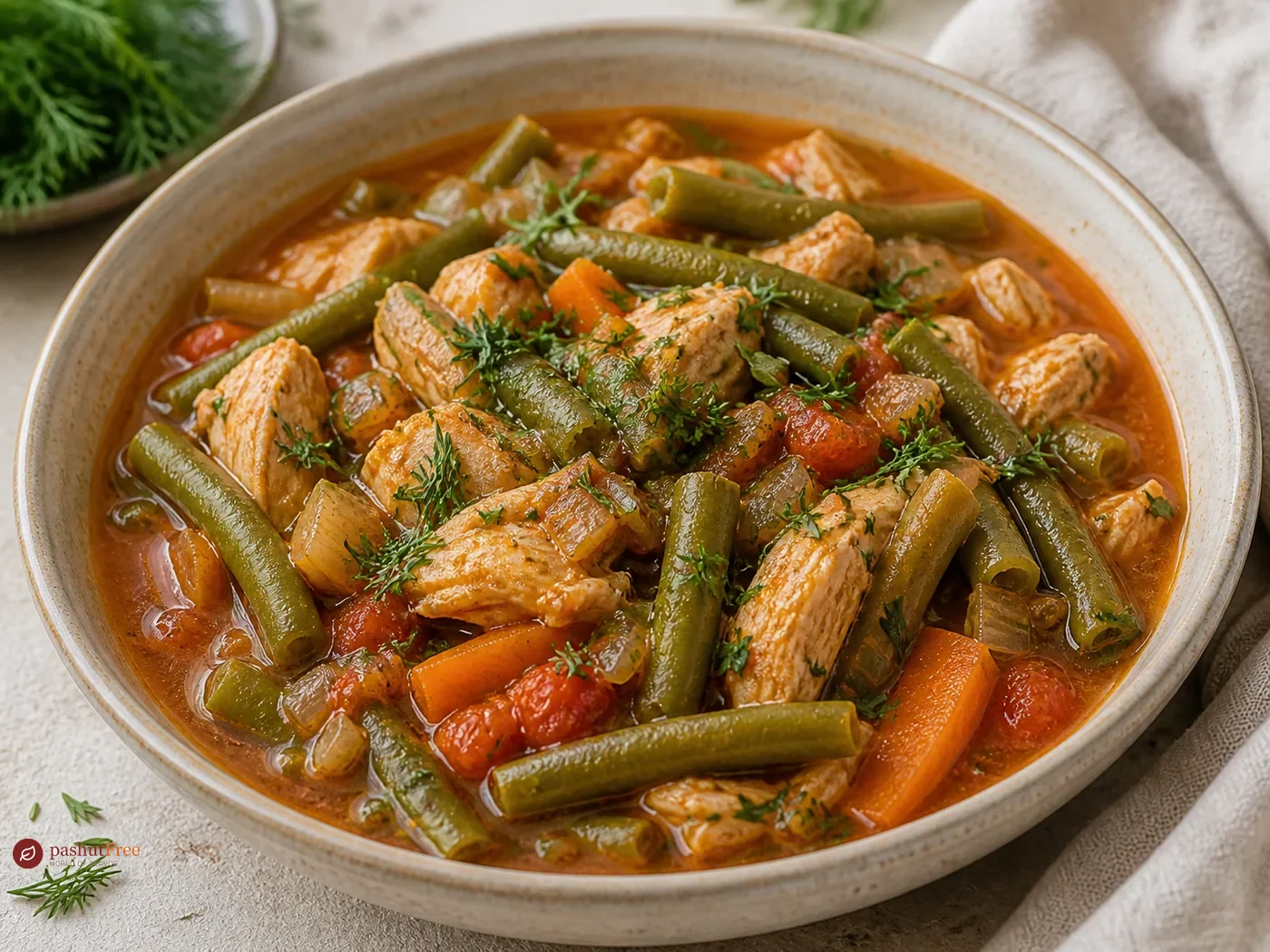 Hearty Green Bean Stew with Chicken