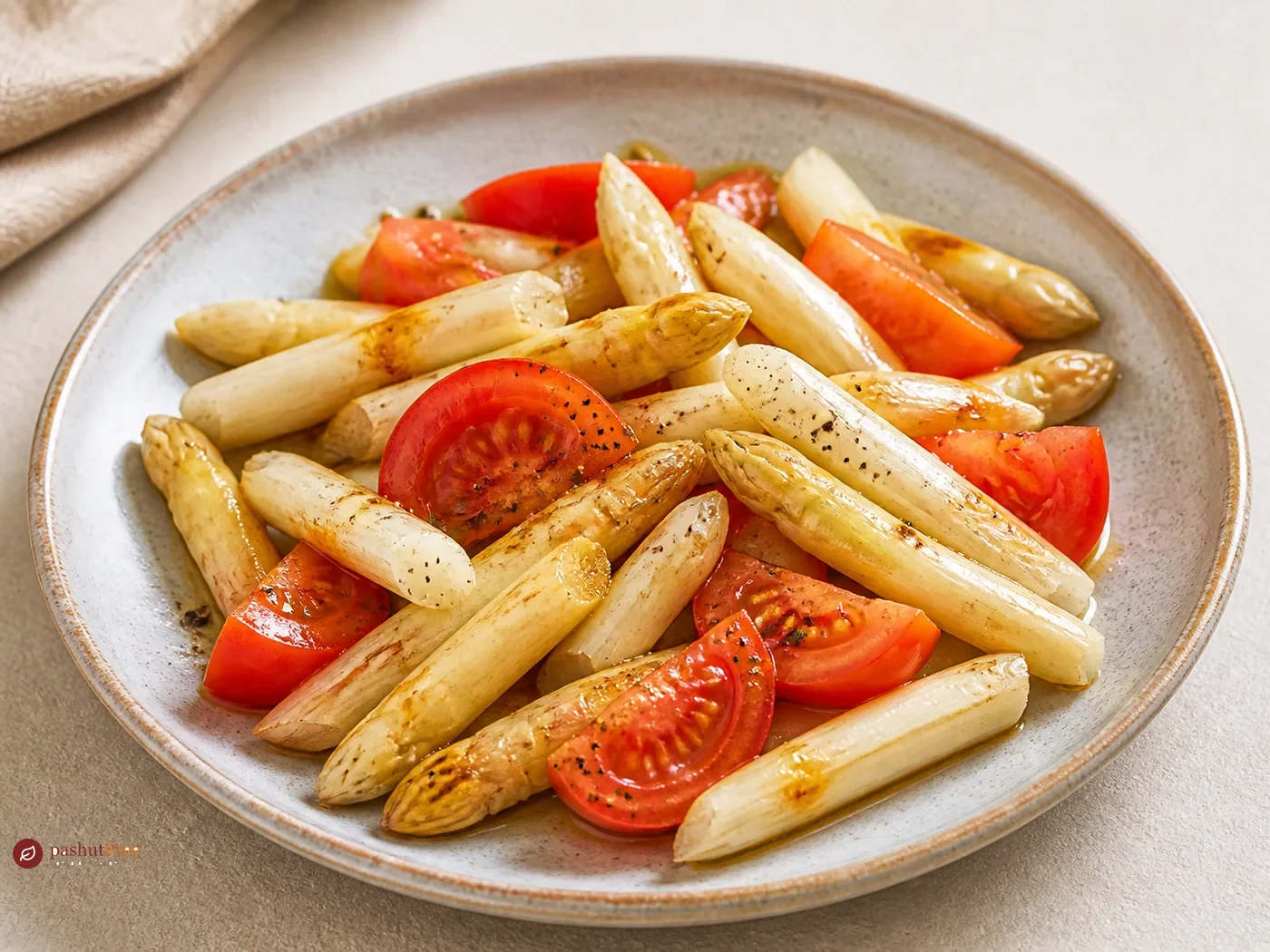 White Asparagus with Tomatoes, Italian Style
