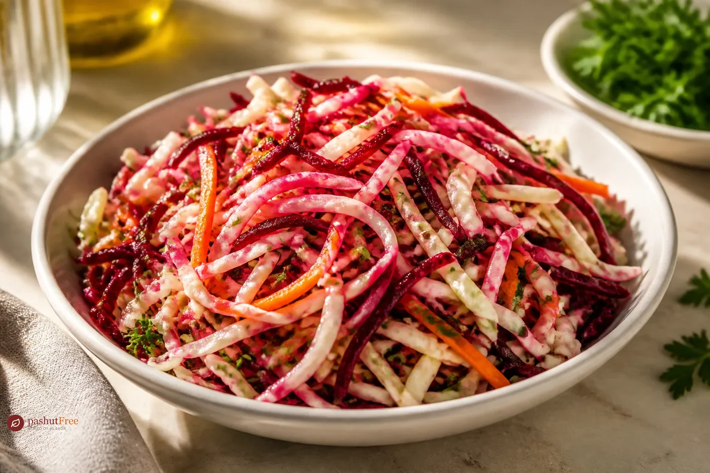 Finished homemade dish: Crisp Cabbage and Beet Salad