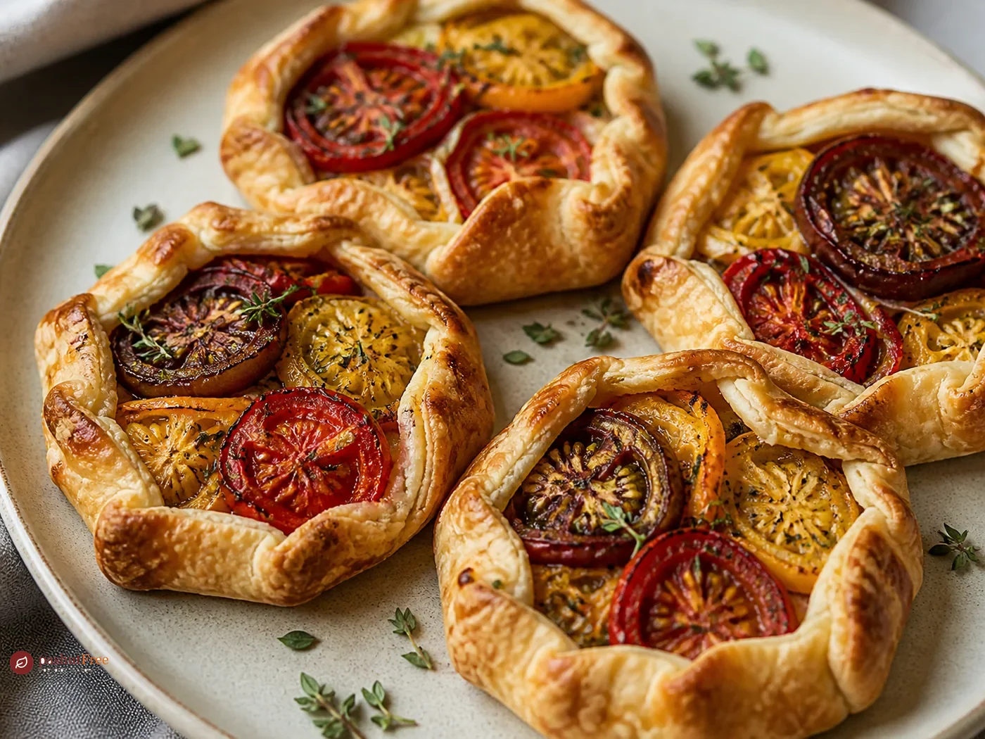 Mini galettes de tomates heirloom