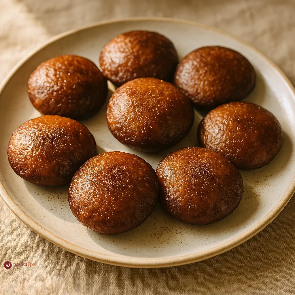 Handesh – Bangladeshi rice flour and date molasses cakes
