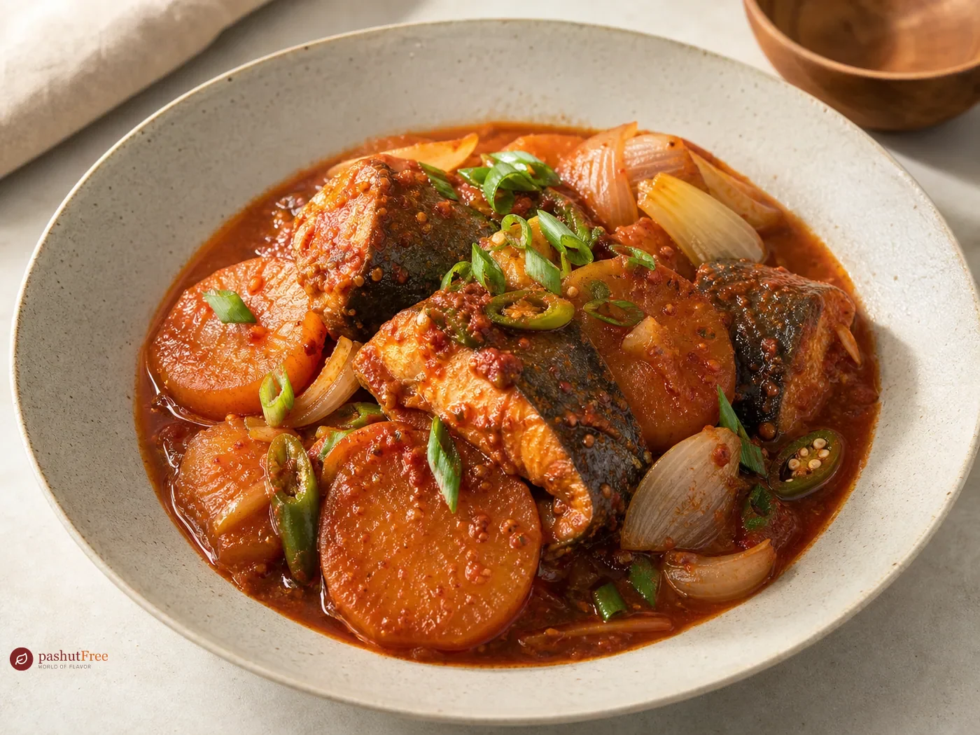 Braised Black Cod with Korean Radish