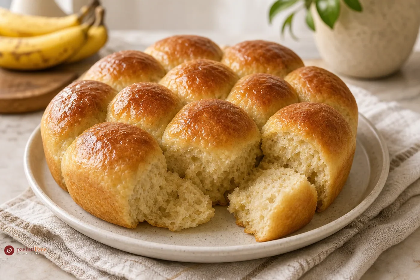 Banana-Infused Dinner Rolls כמנה ביתית מוכנה