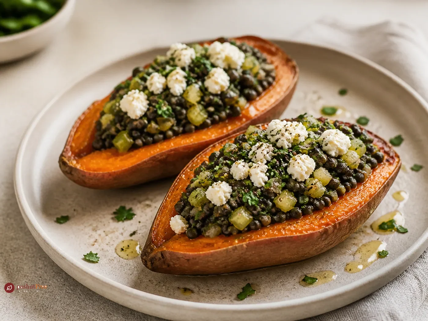 Stuffed Sweet Potatoes with Goat Cheese