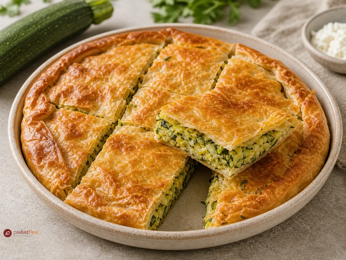 Lakror me Kungull Summer Squash Pie