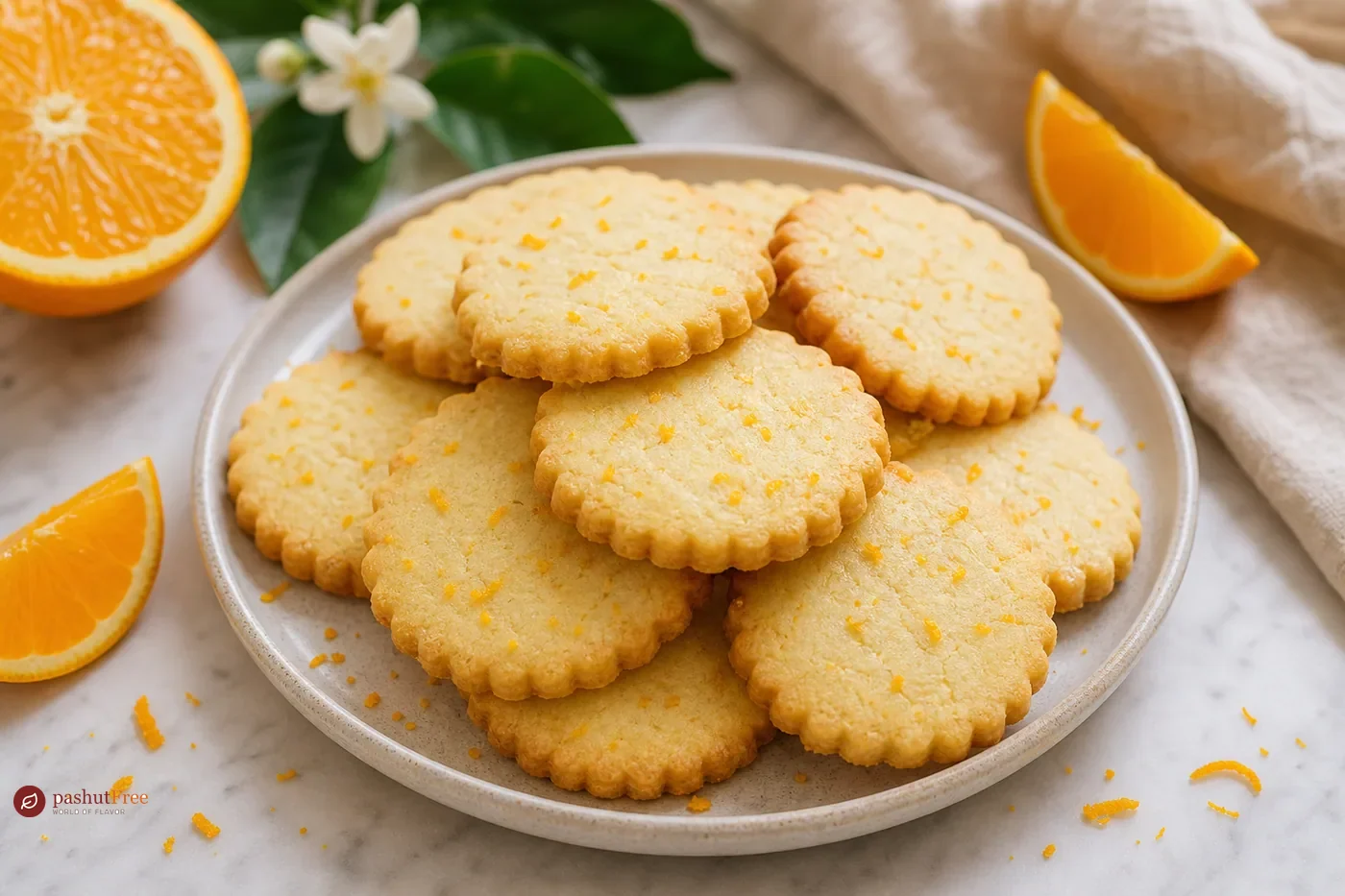 Zesty Orange Shortbread Cookies כמנה ביתית מוכנה