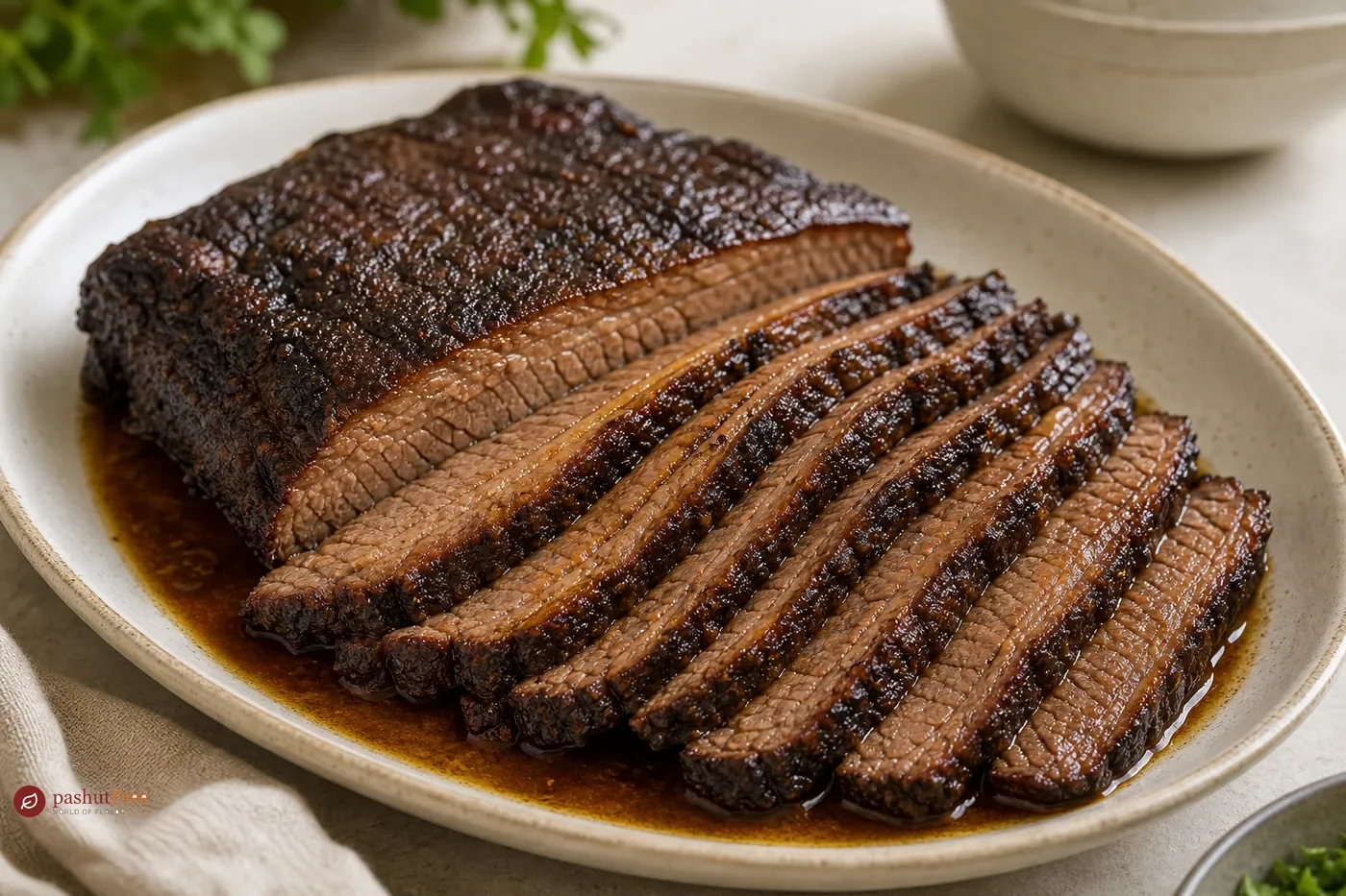 Finished homemade dish: Tender Slow-Cooked Beef Brisket