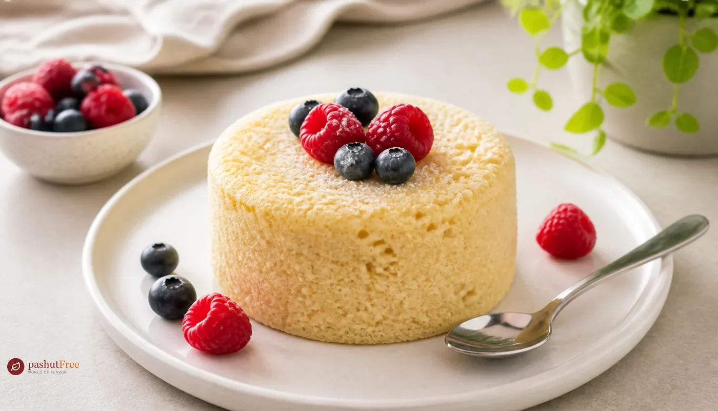 Quick Vegan Vanilla Mug Cake כמנה ביתית מוכנה