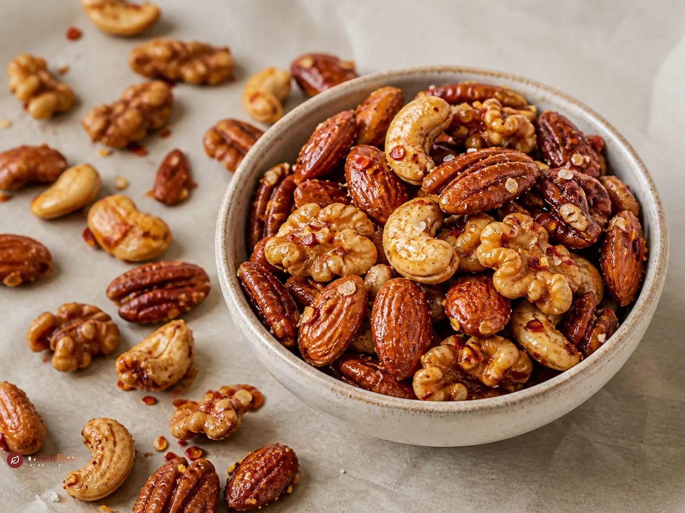 Sweet and Spicy Roasted Nuts