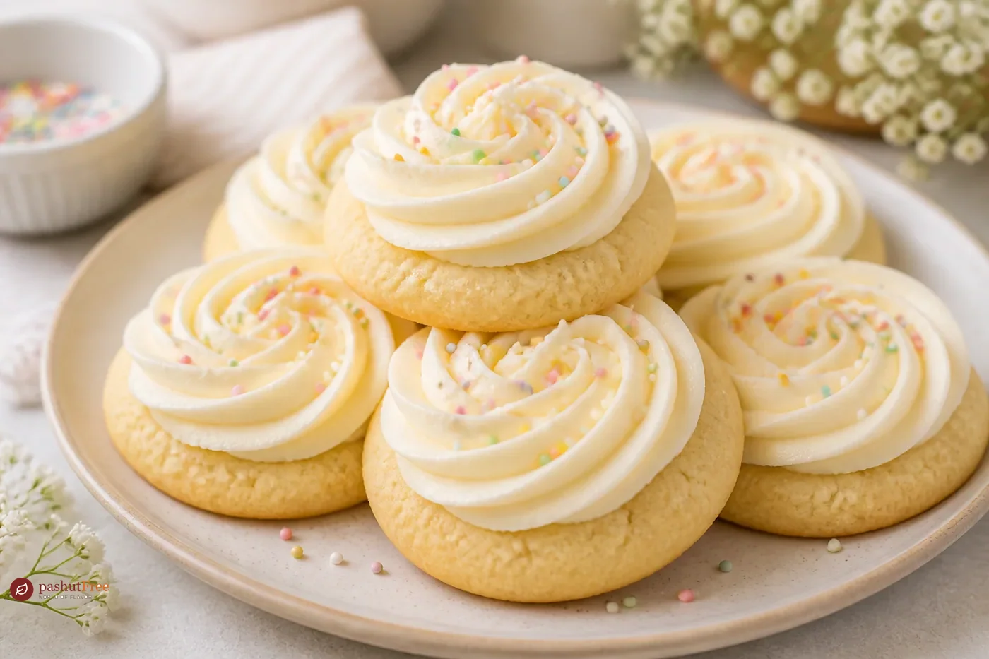 Gluten-Free Sugar Cookies with Vanilla Buttercream כמנה ביתית מוכנה