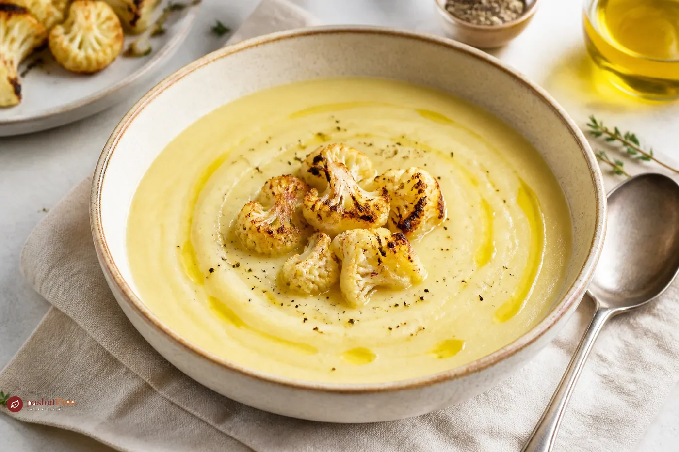 Creamy Roasted Cauliflower Soup