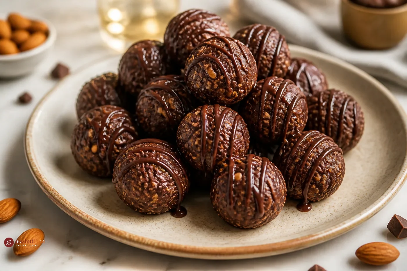 Finished homemade dish: No-Bake Chocolate-Amaretto Bites