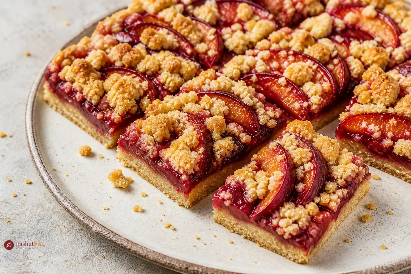 Gluten-Free Shortbread Plum Bars
