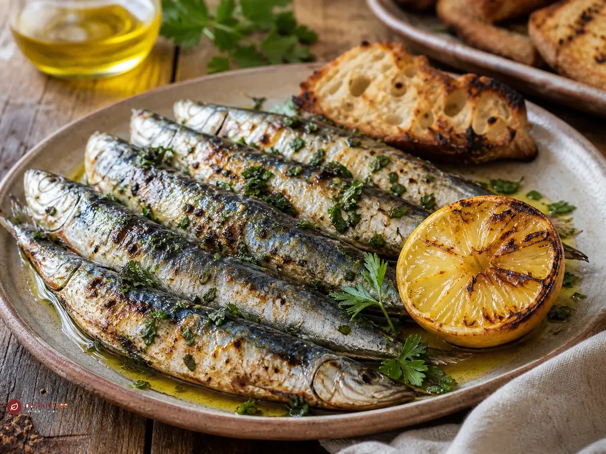 Grilled Portuguese sardines