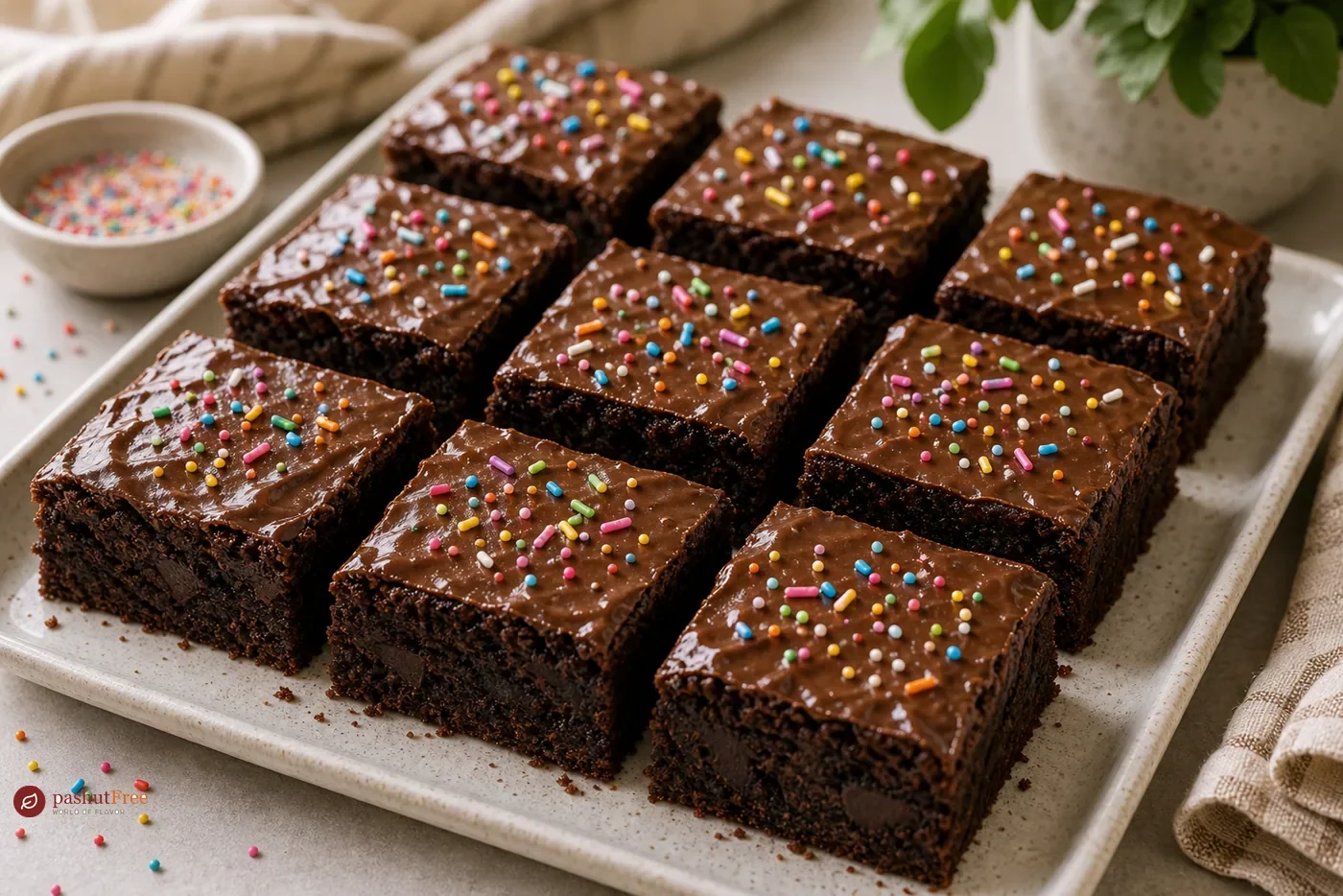 Fudgy Celebration Brownies כמנה ביתית מוכנה