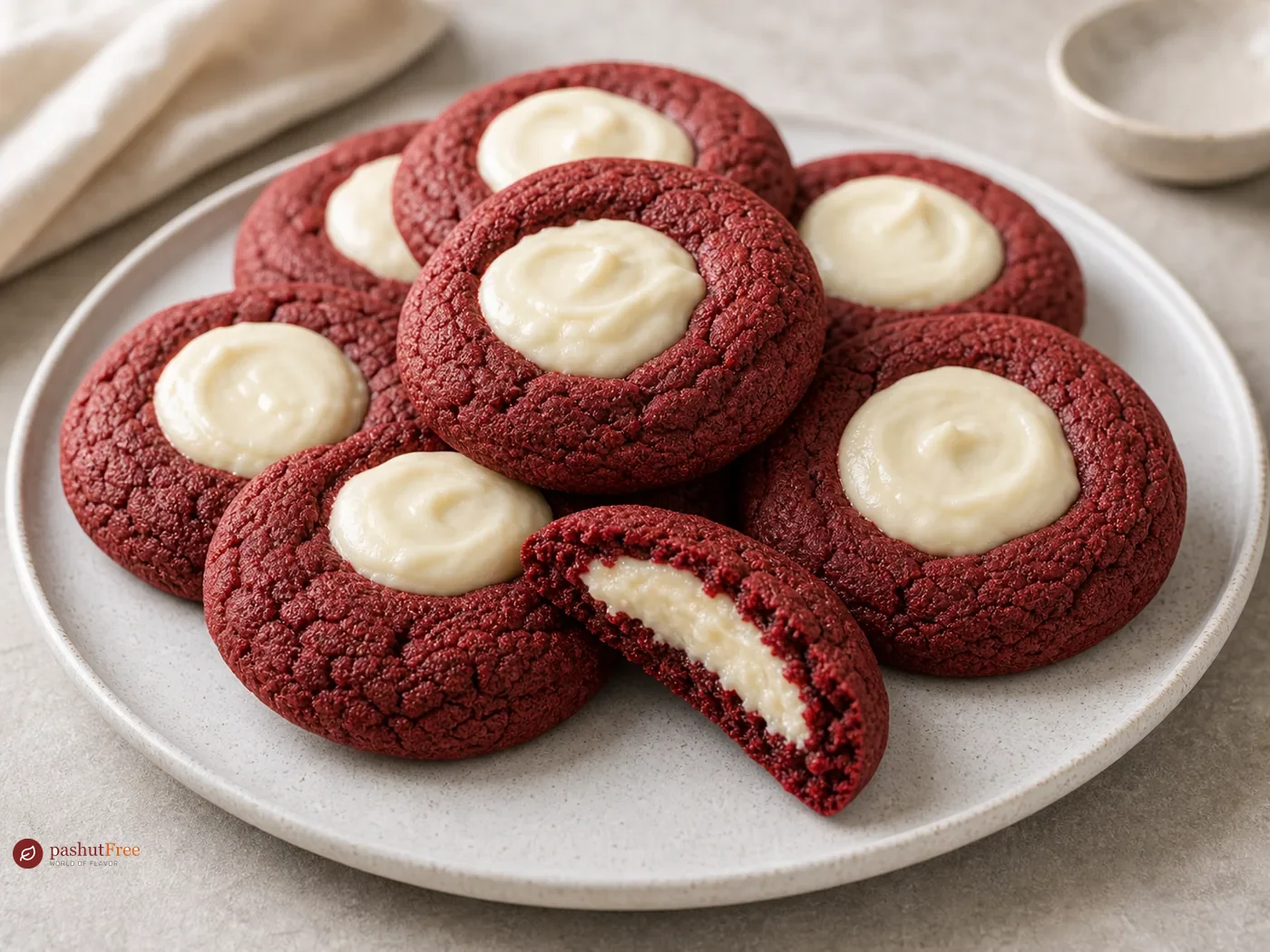 Red Velvet Cookies with Cream Cheese Frosting