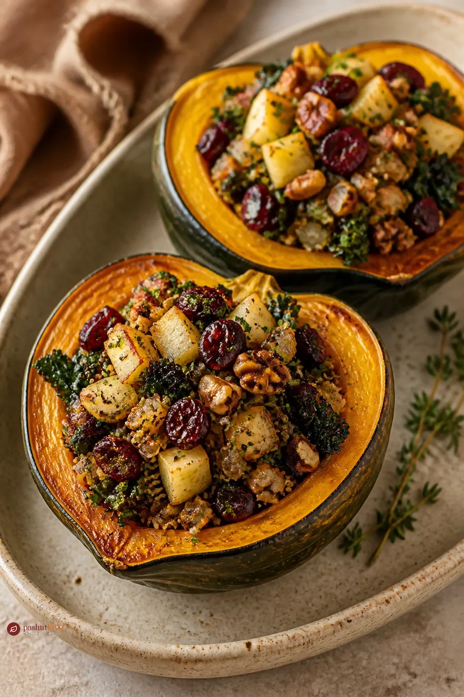 Delicious Vegan Stuffed Acorn Squash