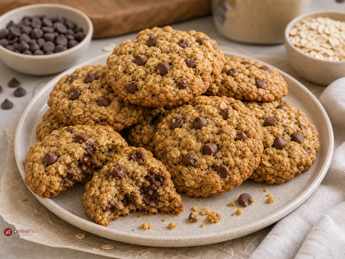 Chewy Gluten-Free Oatmeal Chocolate Chip Cookies