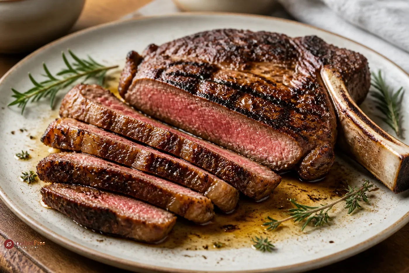 Finished homemade dish: Grilled Bone-In Ribeye Steak