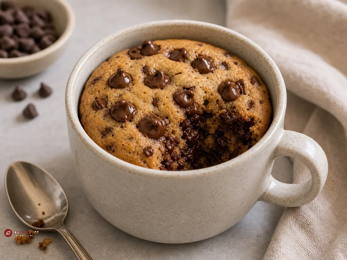 Chocolate Chip Cookie Mug Cake
