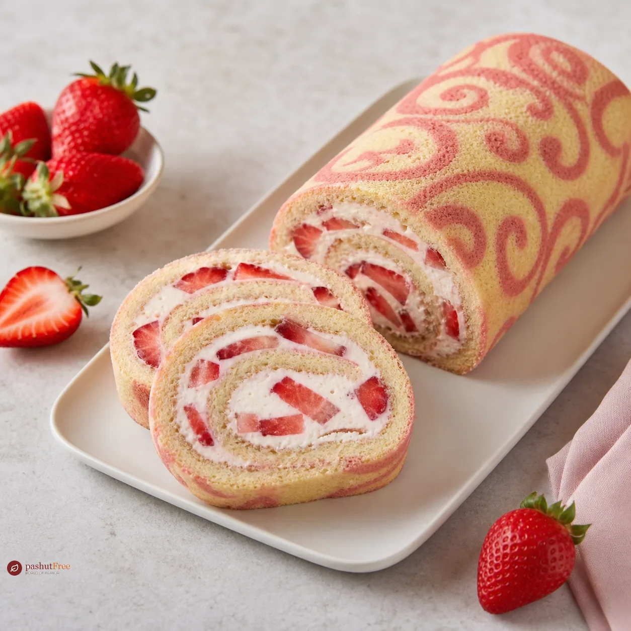 Strawberry Cake Roll - Gluten Free
