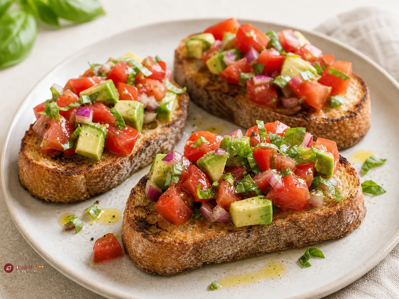 Tomato and Avocado Bruschetta