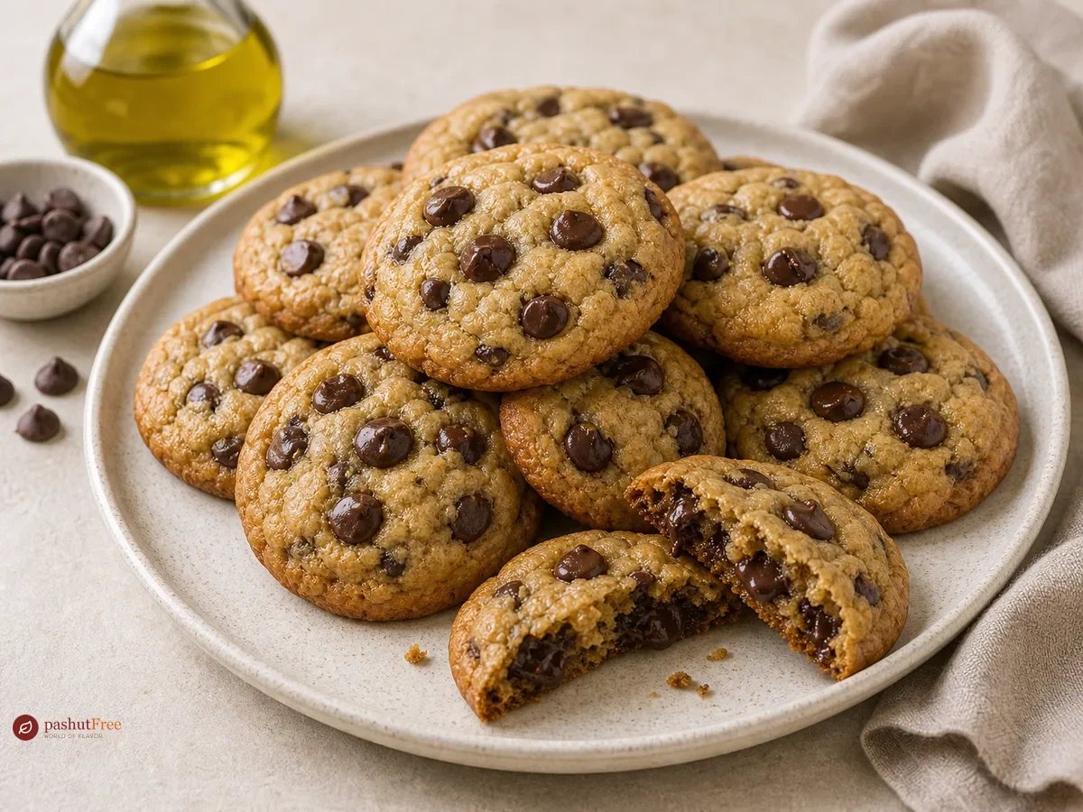 Rich Olive Oil Chocolate Chip Cookies