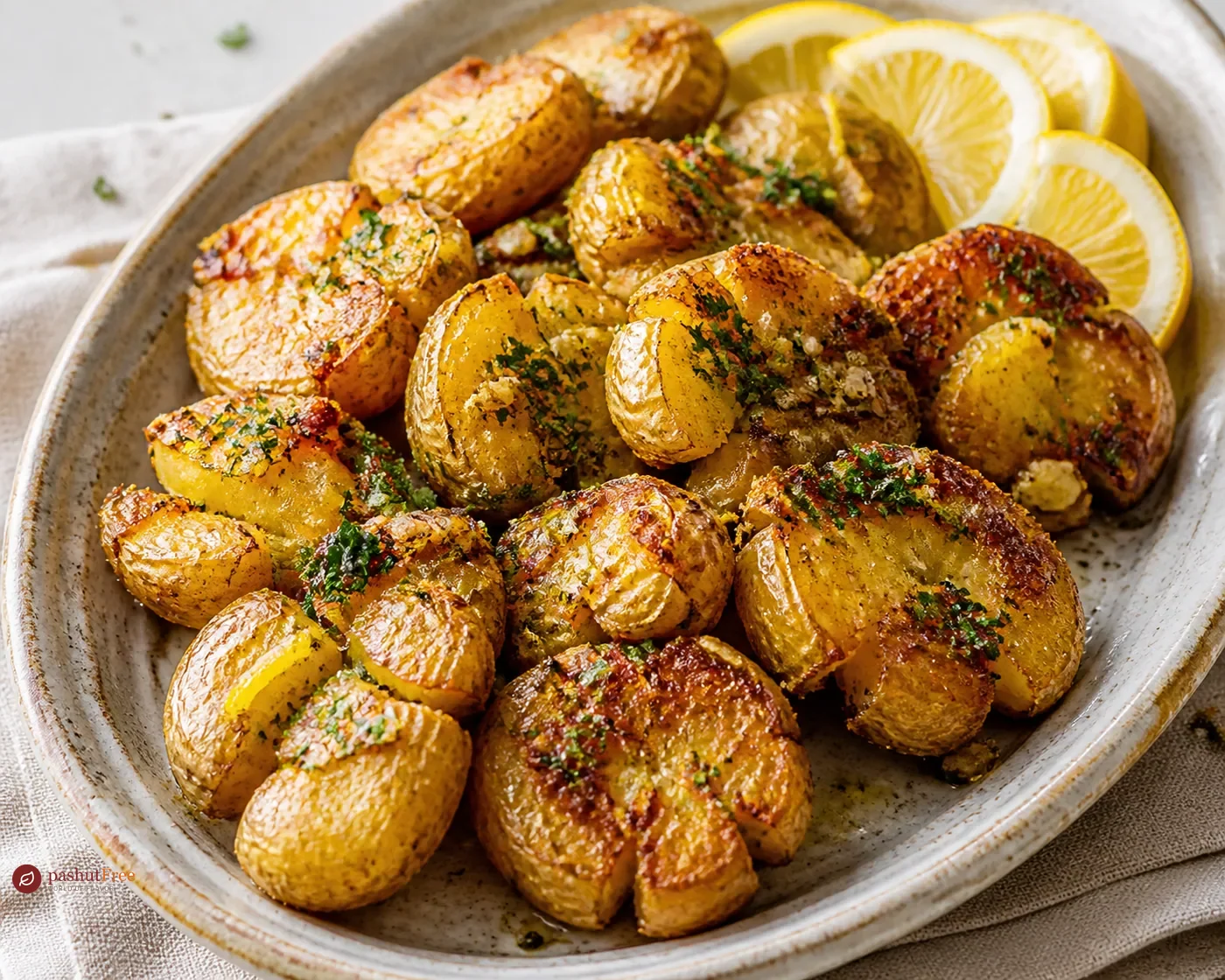 Patatas crujientes con ajo y hierbas