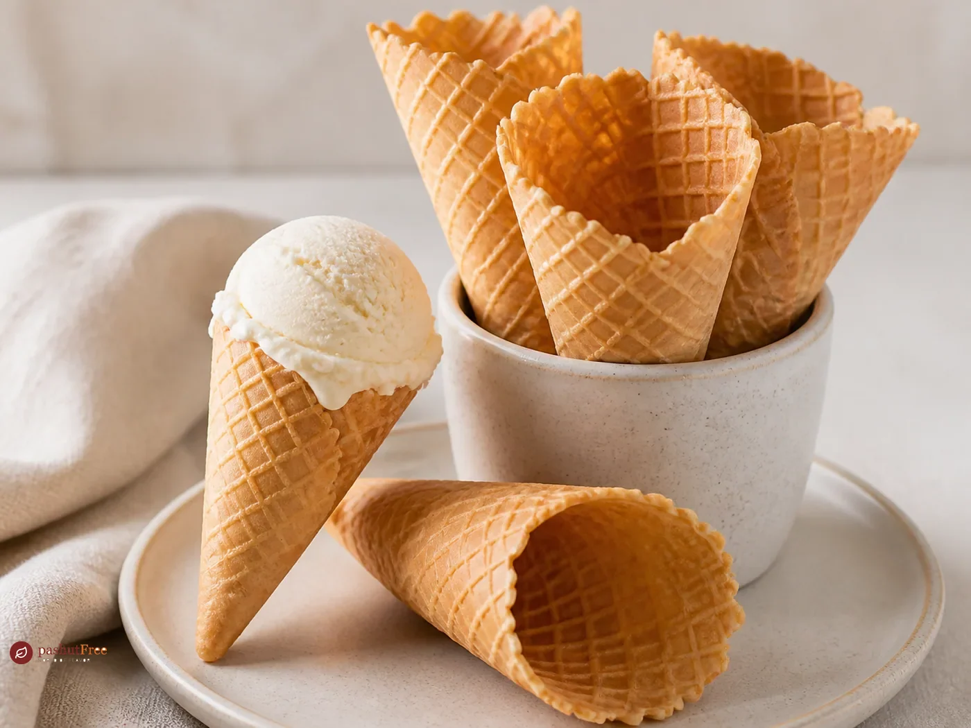 Cucuruchos de helado sin gluten
