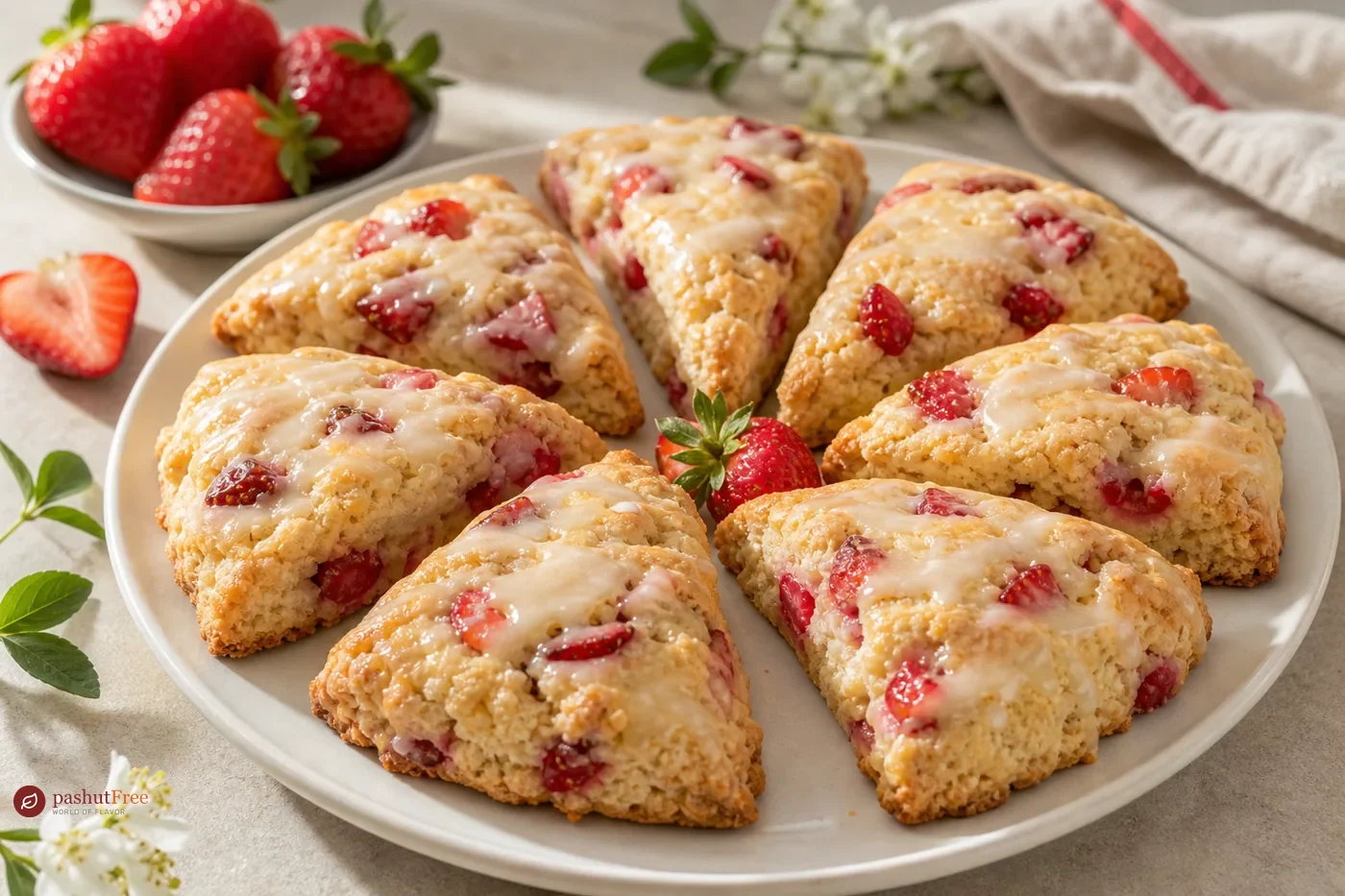 Flaky Gluten-Free Strawberry Scones כמנה ביתית מוכנה