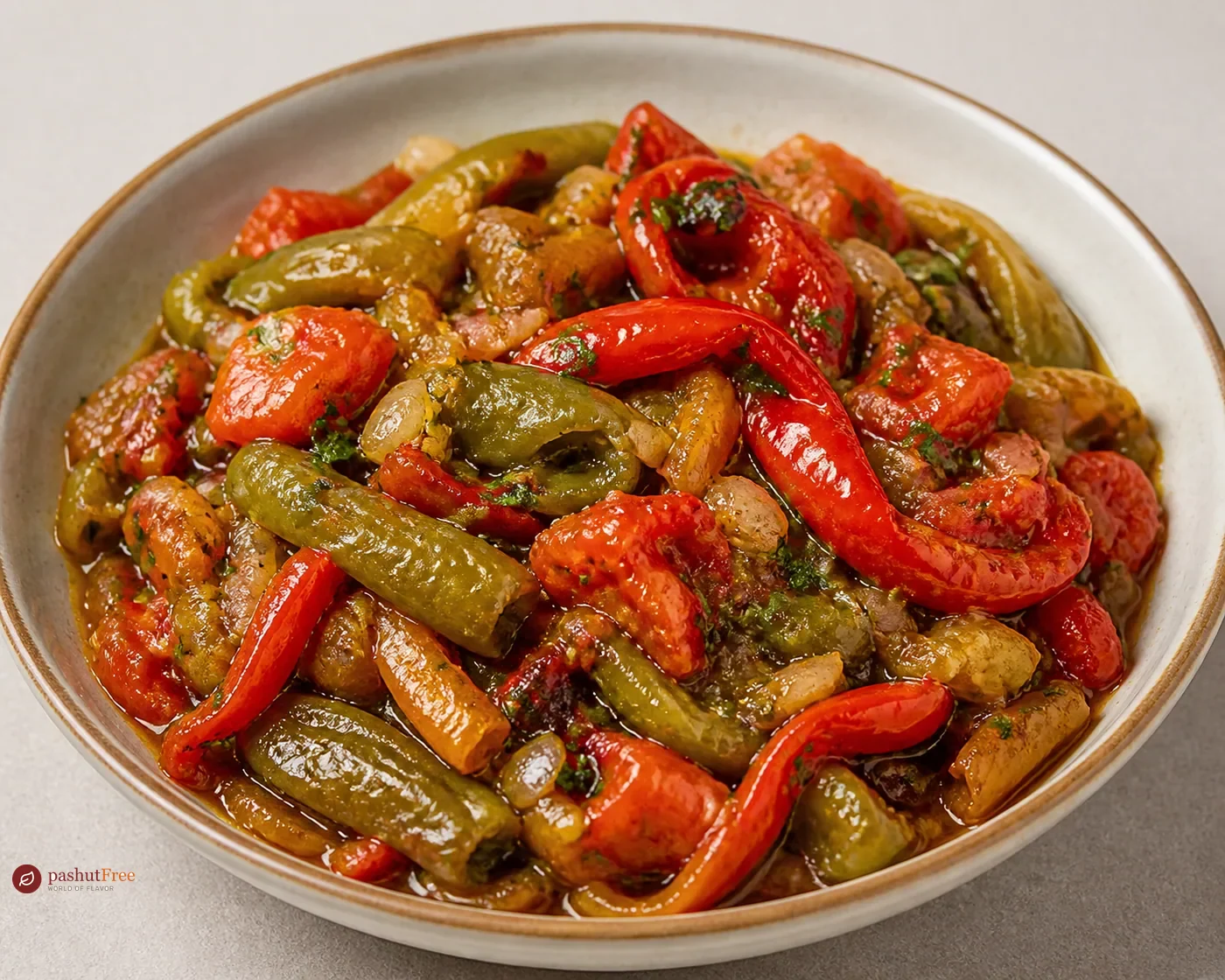 Algerian Flafla (Bell Pepper Salad) as a ready home dish