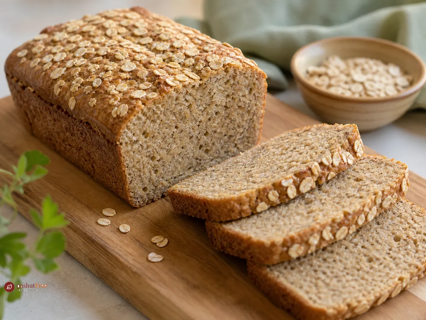 Vegan Brown Rice and Oat Bread