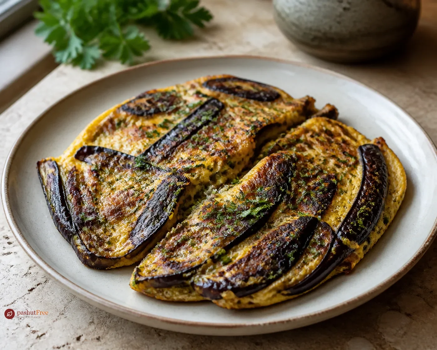 Grilled Aubergine Omelet