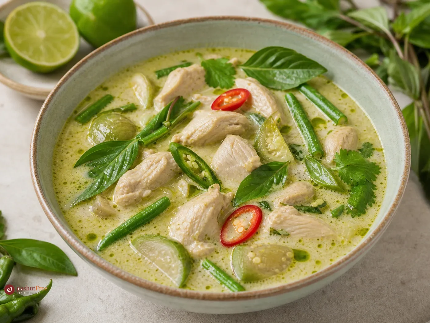 Thai green chicken soup