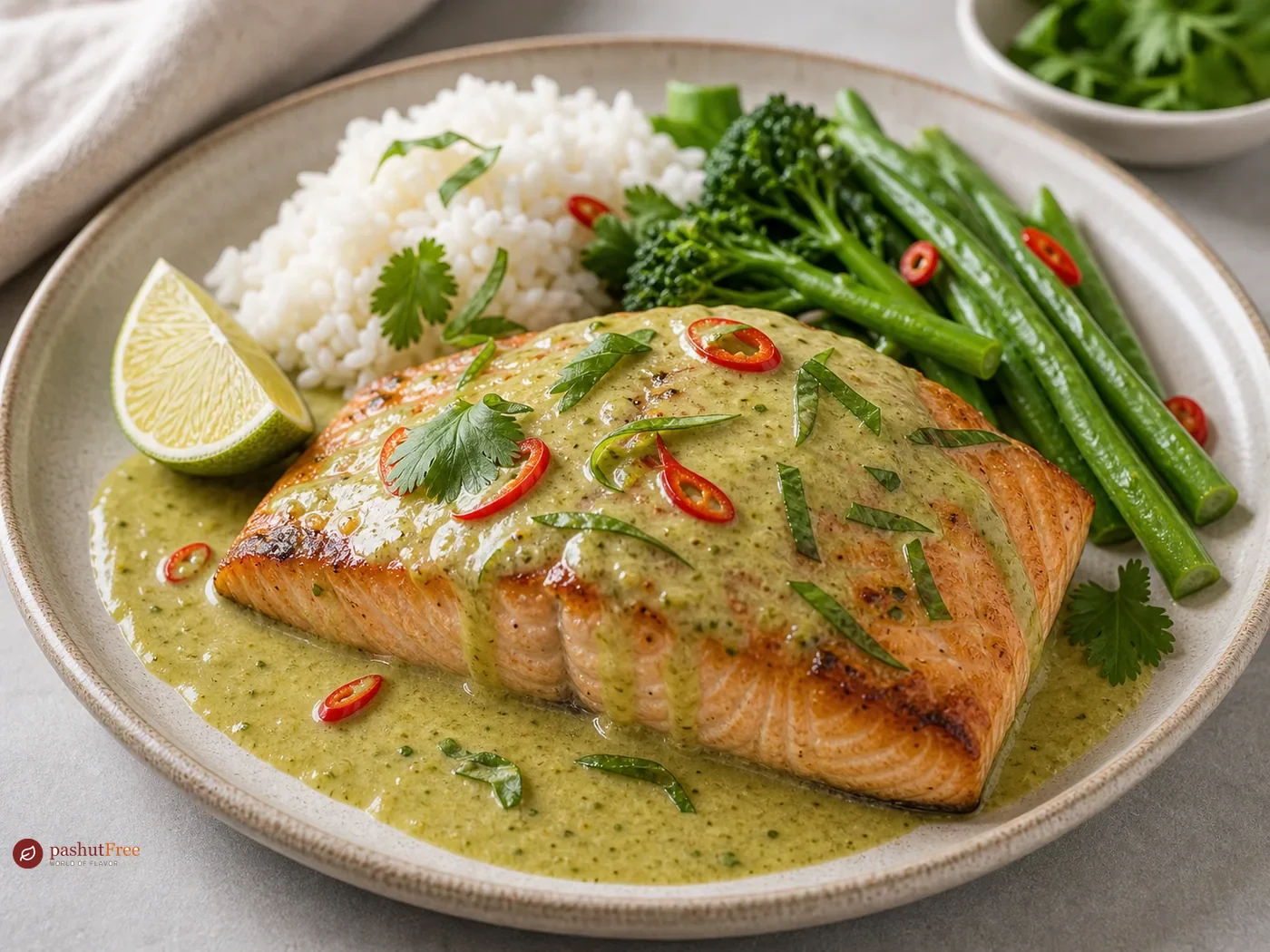 Green Curry Salmon Glaze
