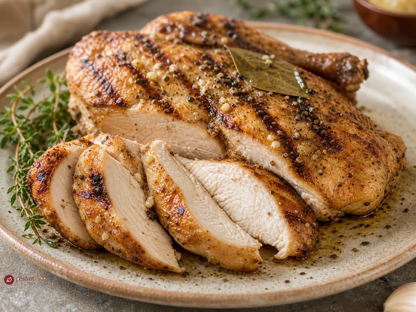Jugosa pechuga de pollo a la parrilla