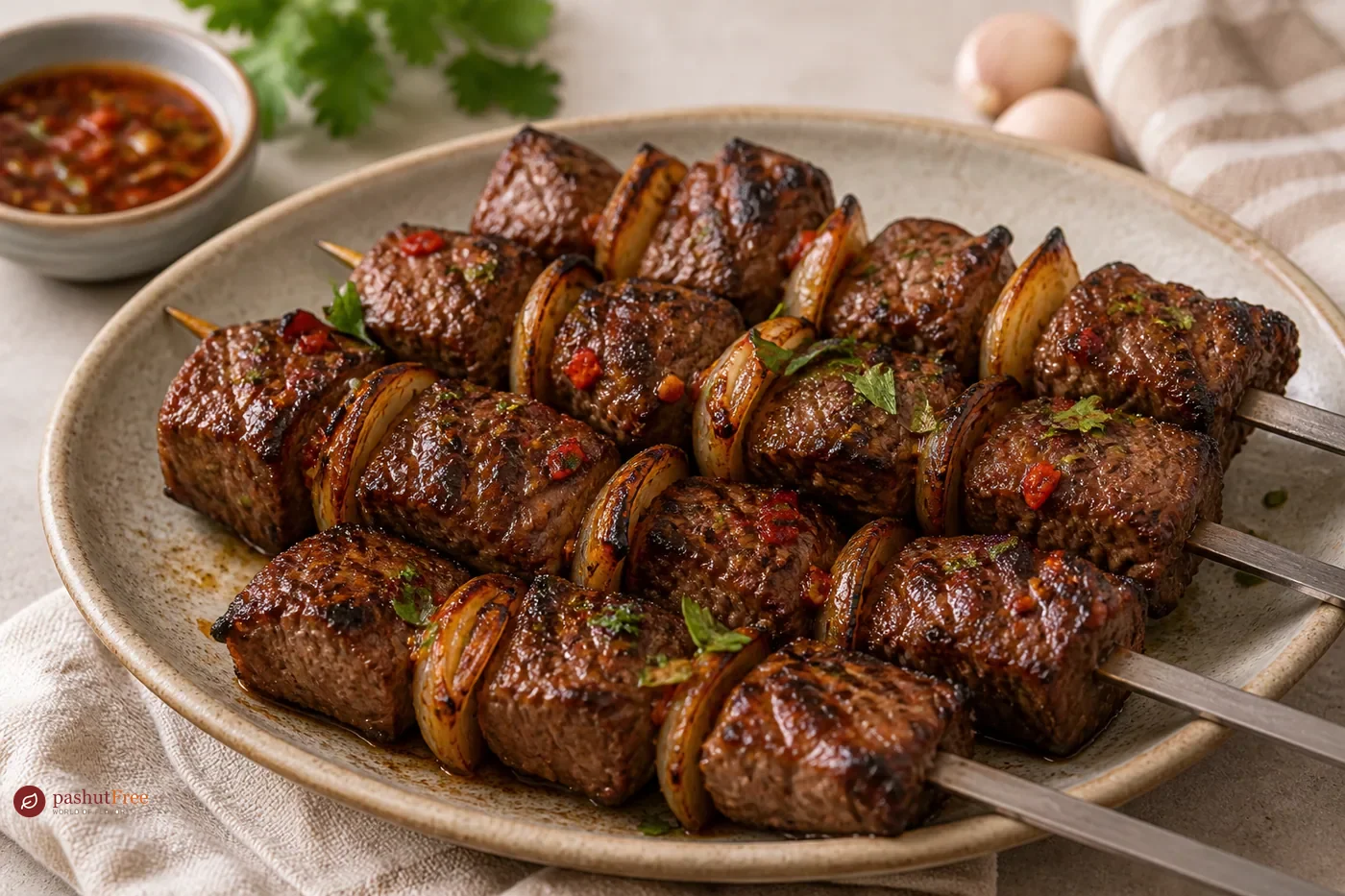Spicy Grilled Beef Skewers