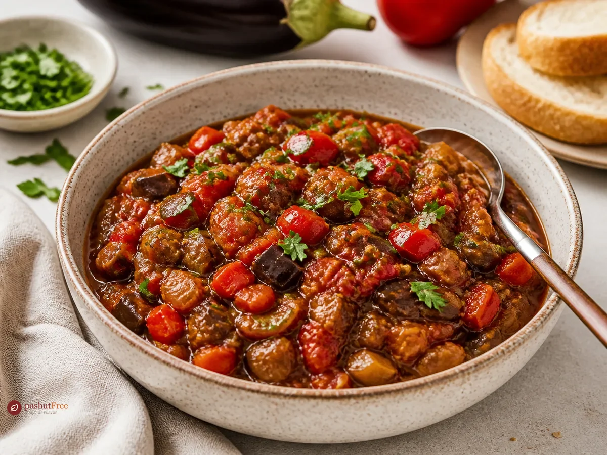 Stir-fried eggplant spread