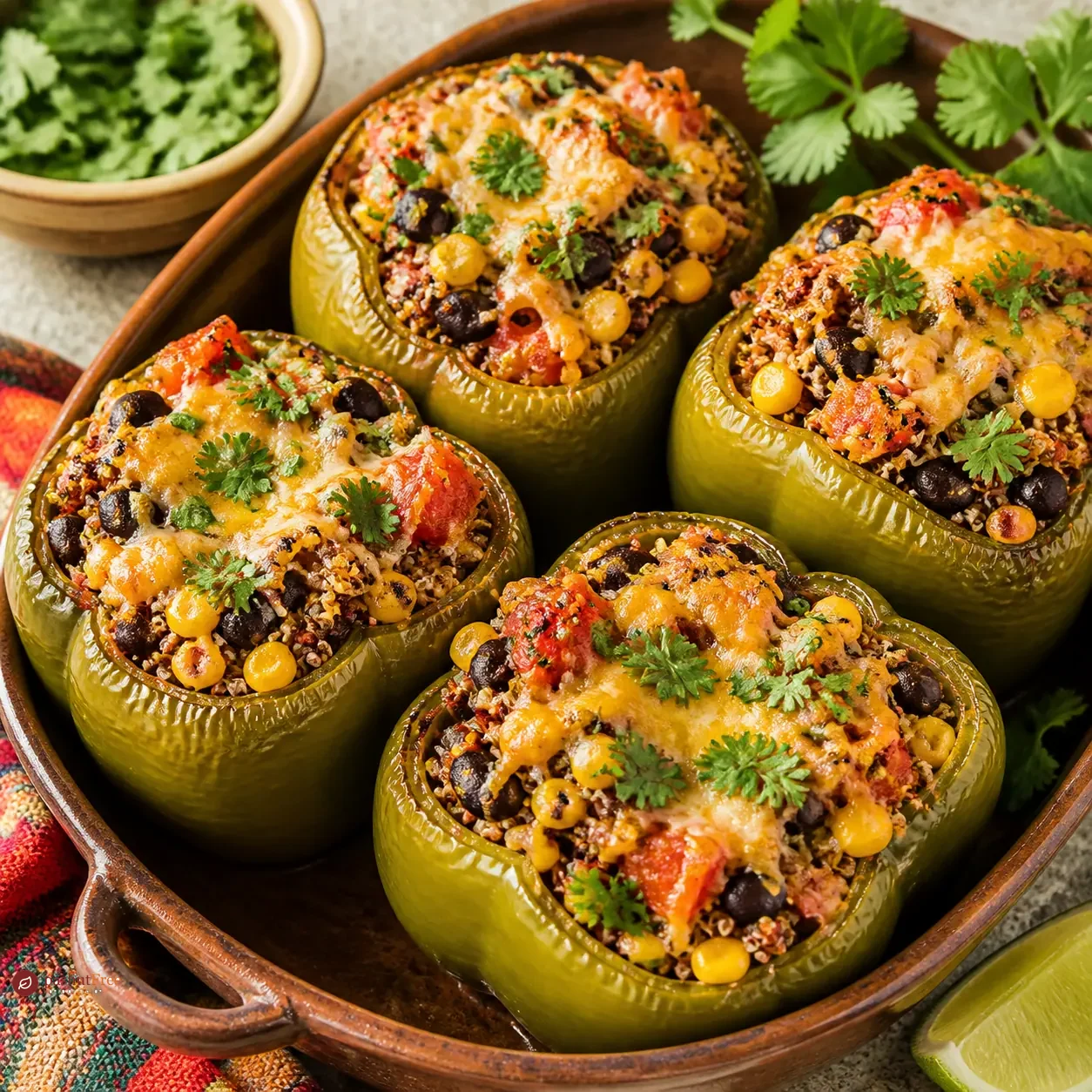 Stuffed Peppers with Quinoa and Black Beans