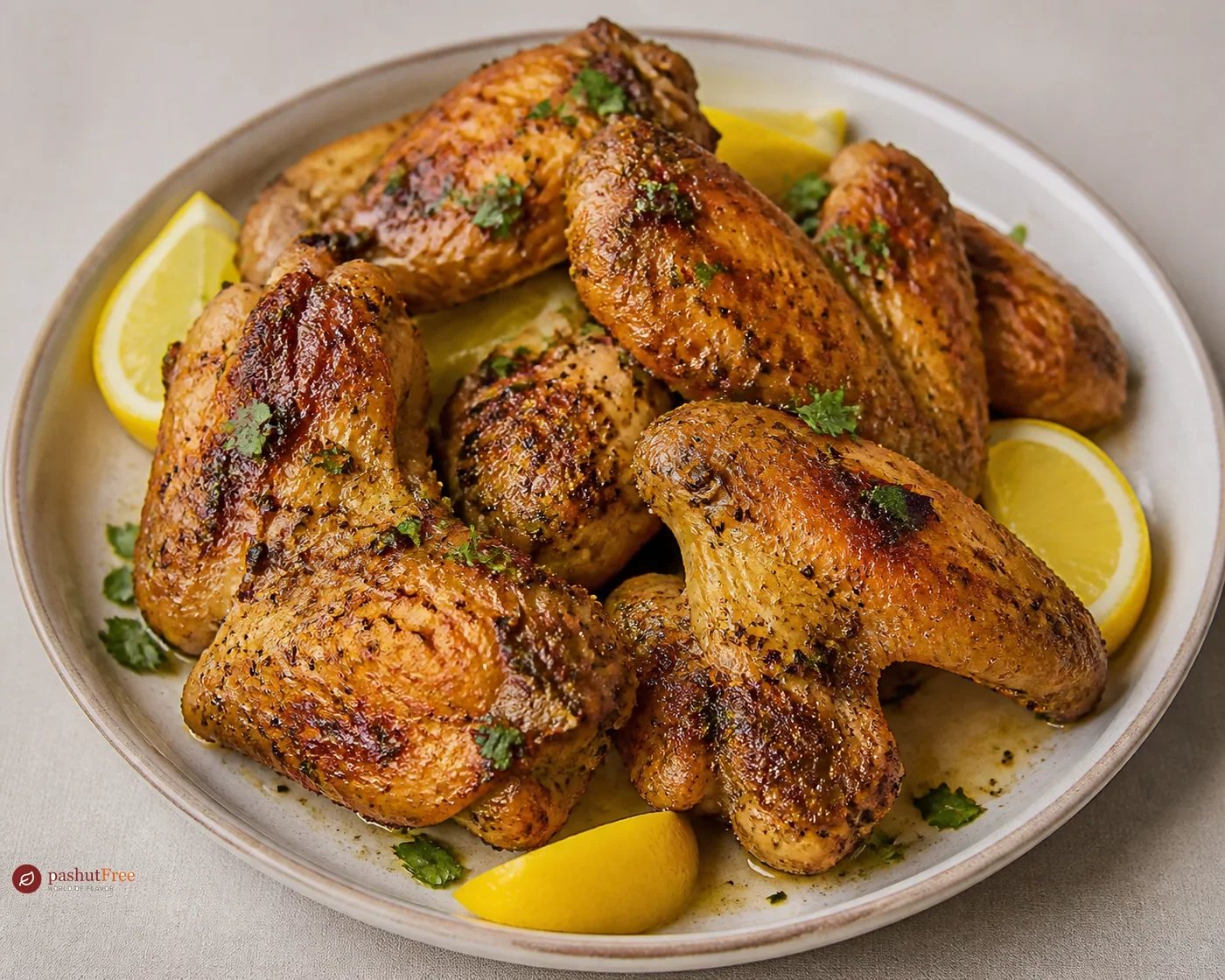 Chicken wings with cumin, lemon & garlic