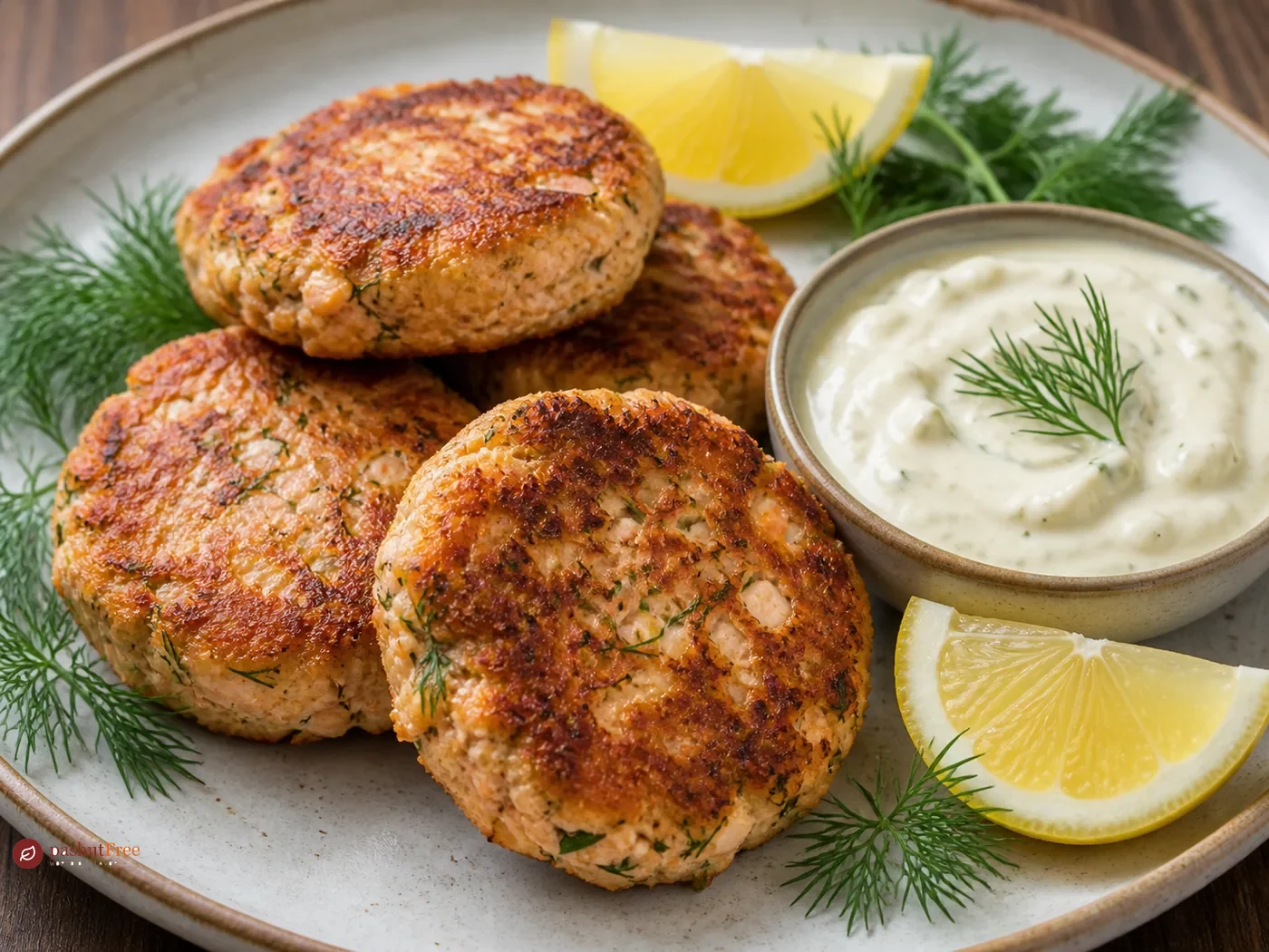 Quick Salmon Patties with Lemon Garlic Aioli