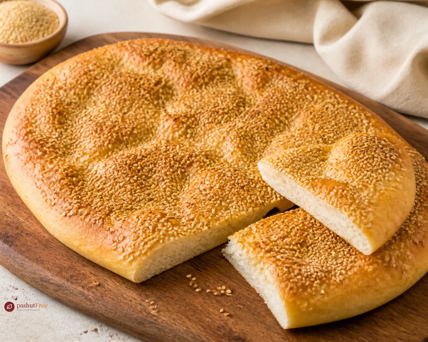 Greek Sesame Flatbread