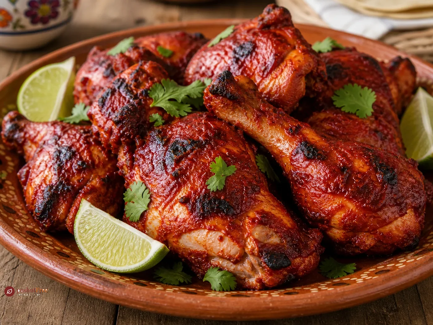 Pollo a la parrilla marinado en adobo
