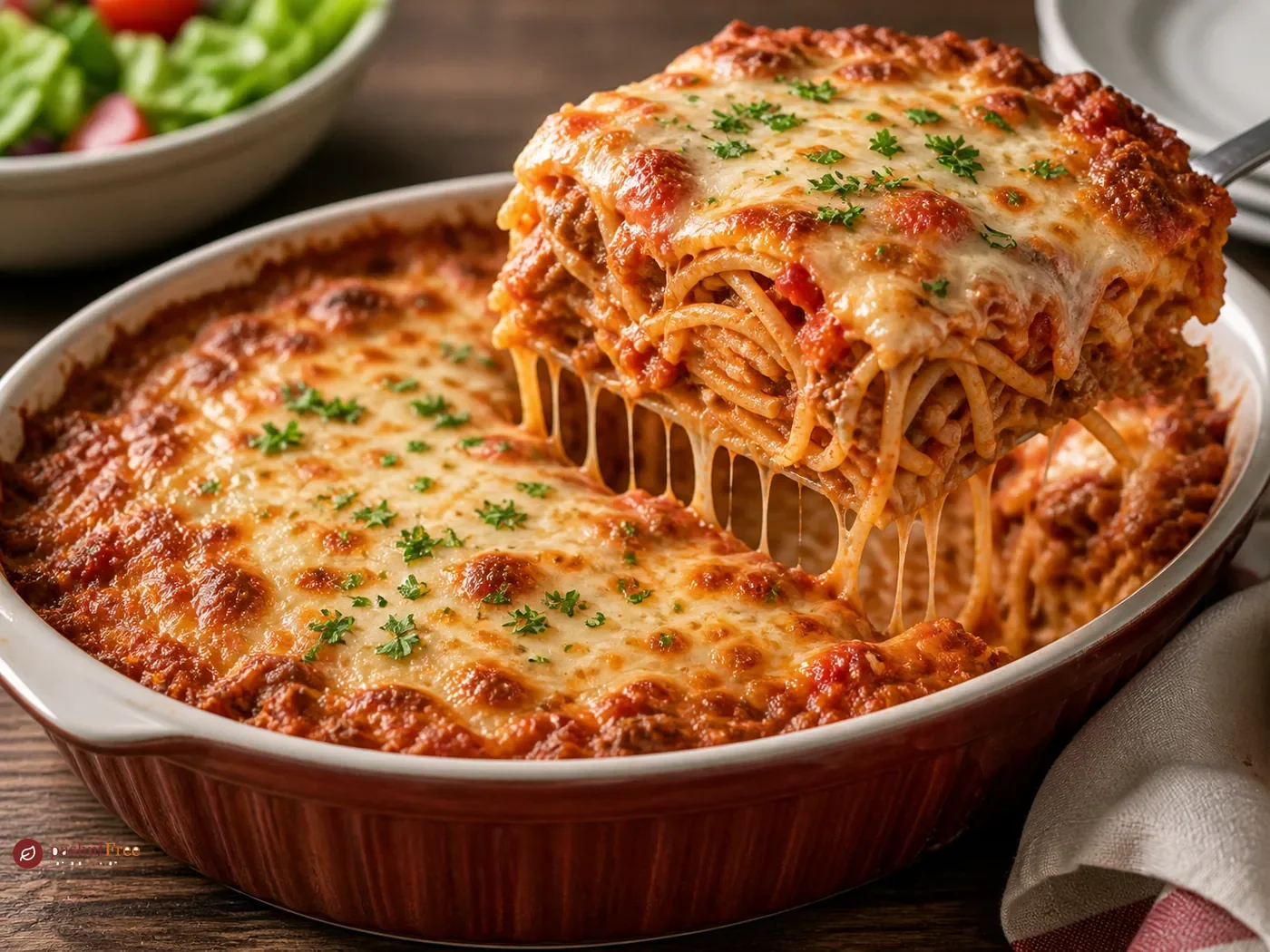 Baked Spaghetti with Homemade Sauce