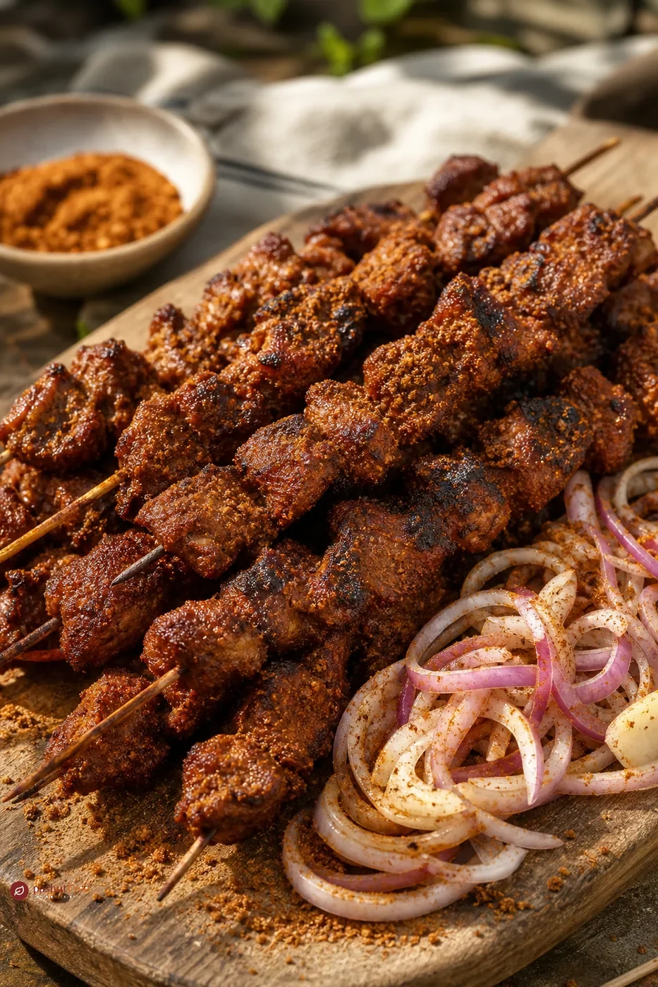 Pinchos de Carne Nigeriana Picante