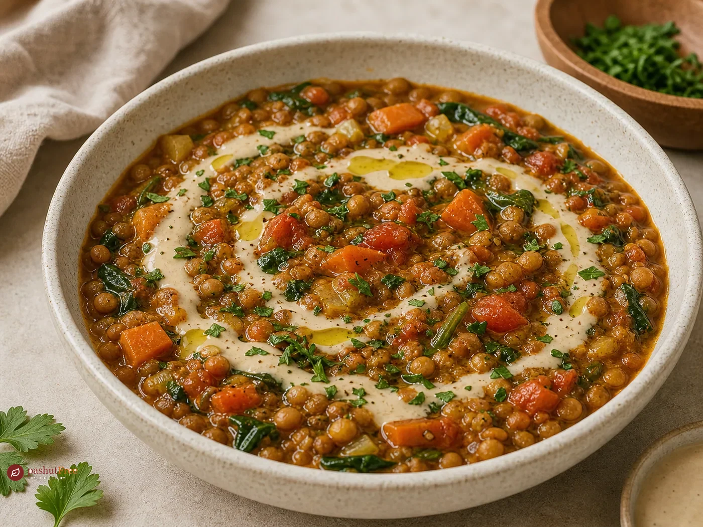 Tahini Lentils